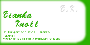 bianka knoll business card